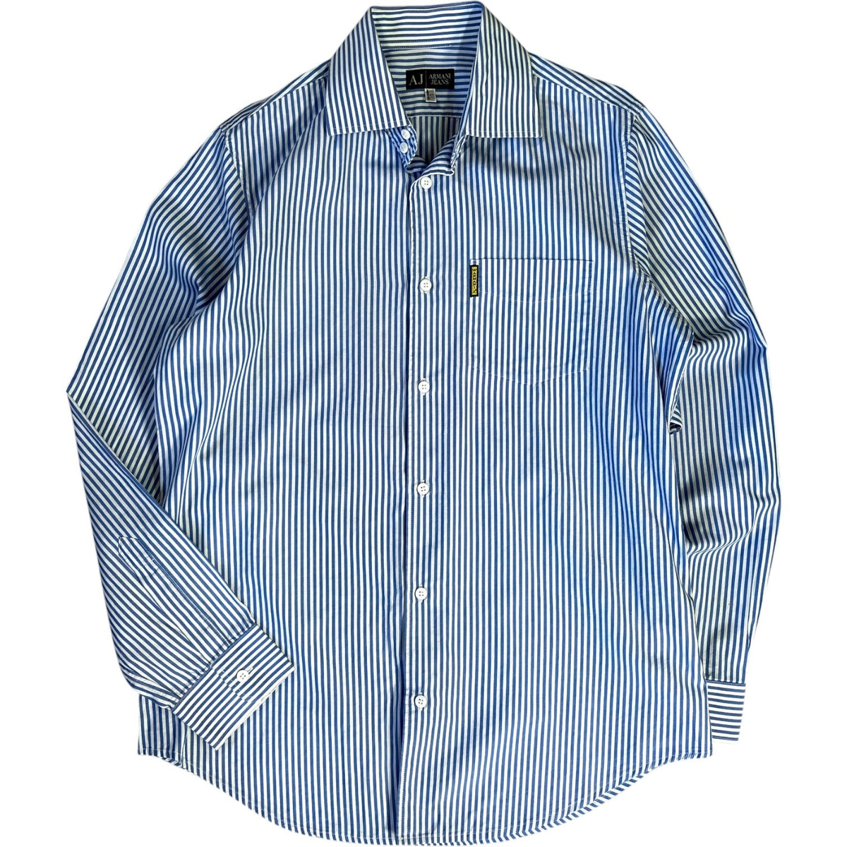 Armani Jeans 00’s Striped Longsleeve Shirt L | Large, Blue