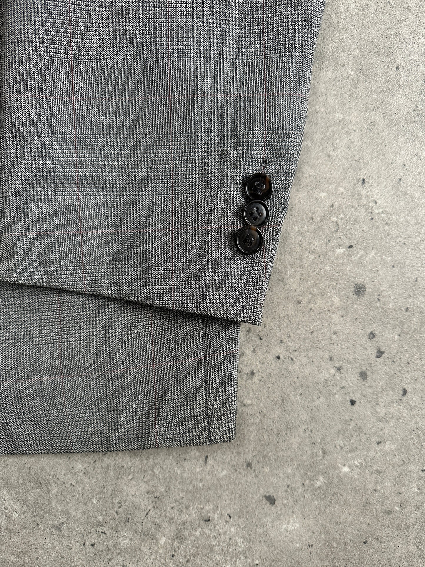 Christian Dior Monsieur 1990s Wool Check Single Breasted Blazer - 42R/XL