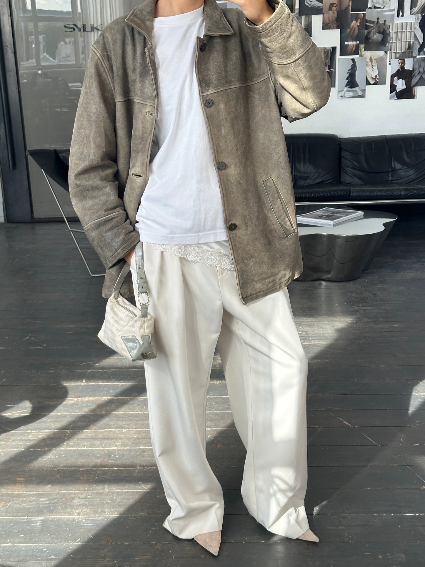 Italian Vintage 1990s Aged Leather Jacket - XL