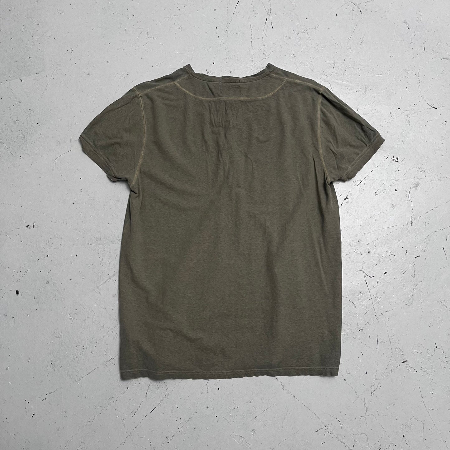 2000s cp company heritage henley tee | Green, Khaki