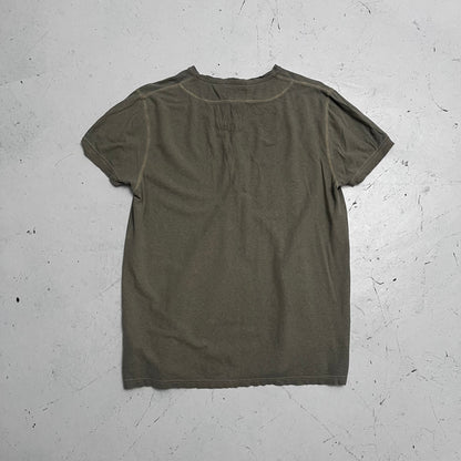 2000s cp company heritage henley tee | Green, Khaki