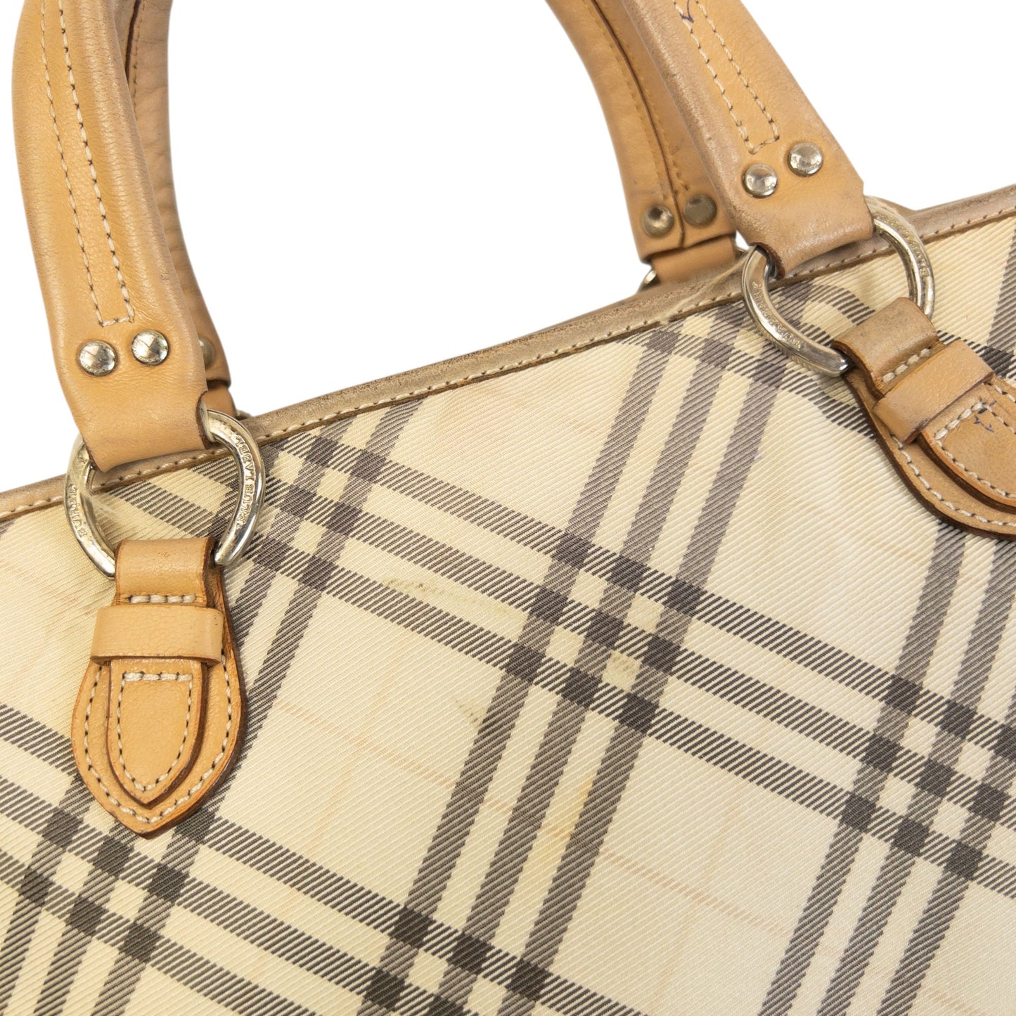 Vintage 2000s Burberry Blue Label Nova Check Handbag | O/S, Blue