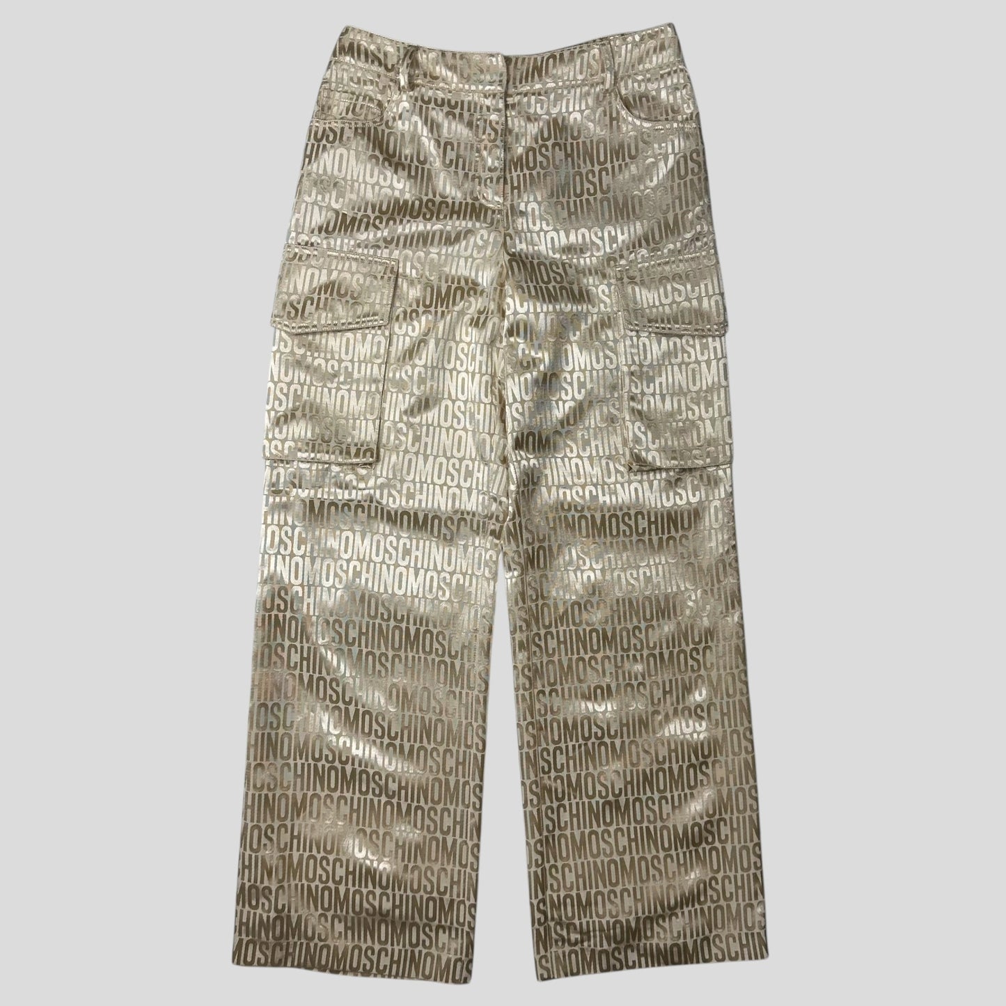 Moschino Couture 2023 Monogram Bomber Jacket + Cargo Trouser Set - IT40 | Default Title, Multicoloured