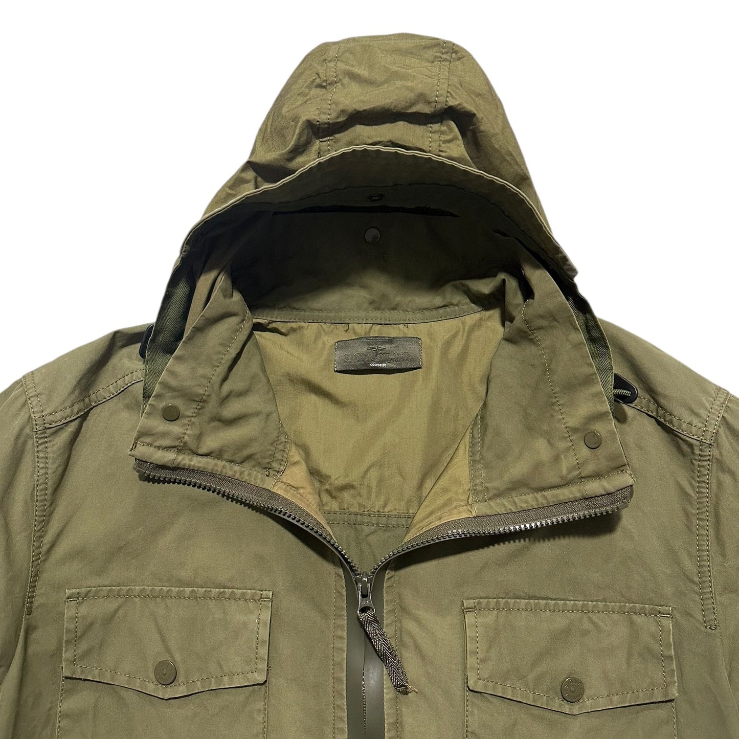 Stone Island Ghost Weather Proof Cotton Zip Up Field Jacket