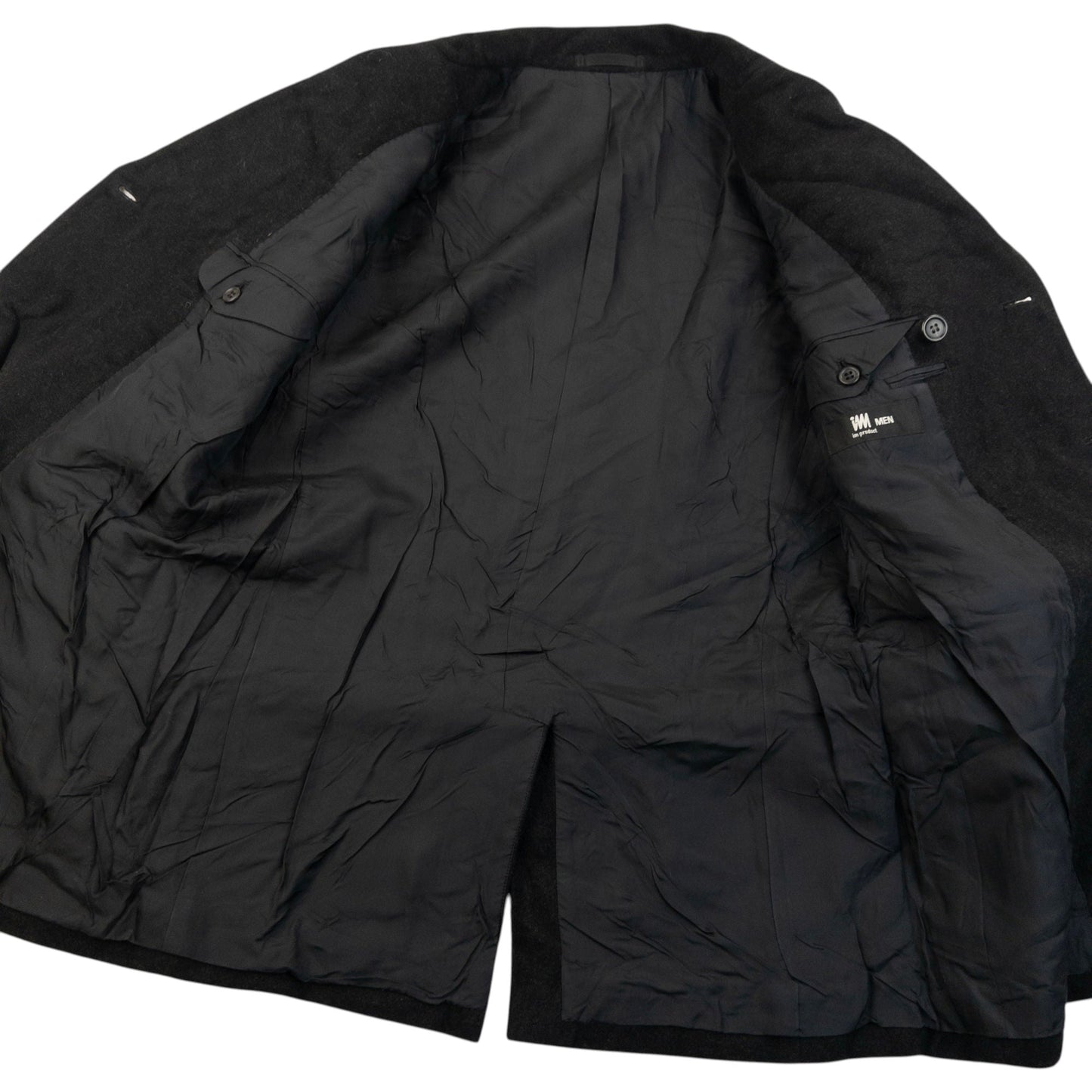 Vintage 2000s Issey Miyake MEN Button Up Wool Jacket SAMPLE Size | Medium, Black