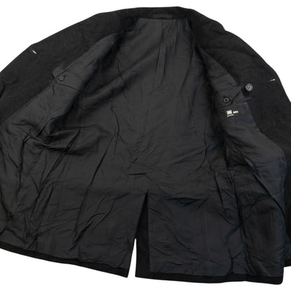 Vintage 2000s Issey Miyake MEN Button Up Wool Jacket SAMPLE Size | Medium, Black