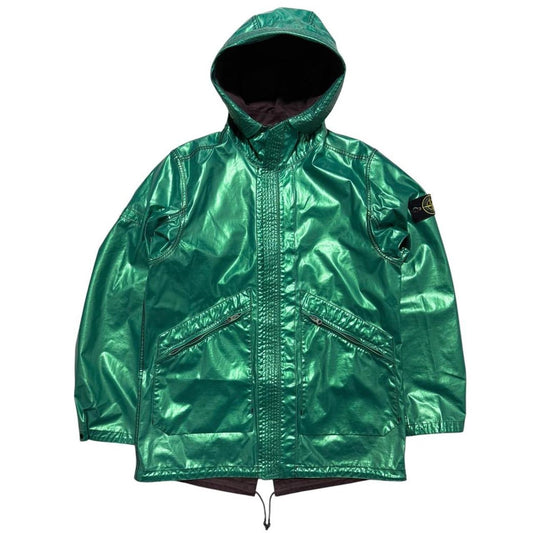 Stone Island Reversible Spaceman Jacket | Medium, Metallic Green