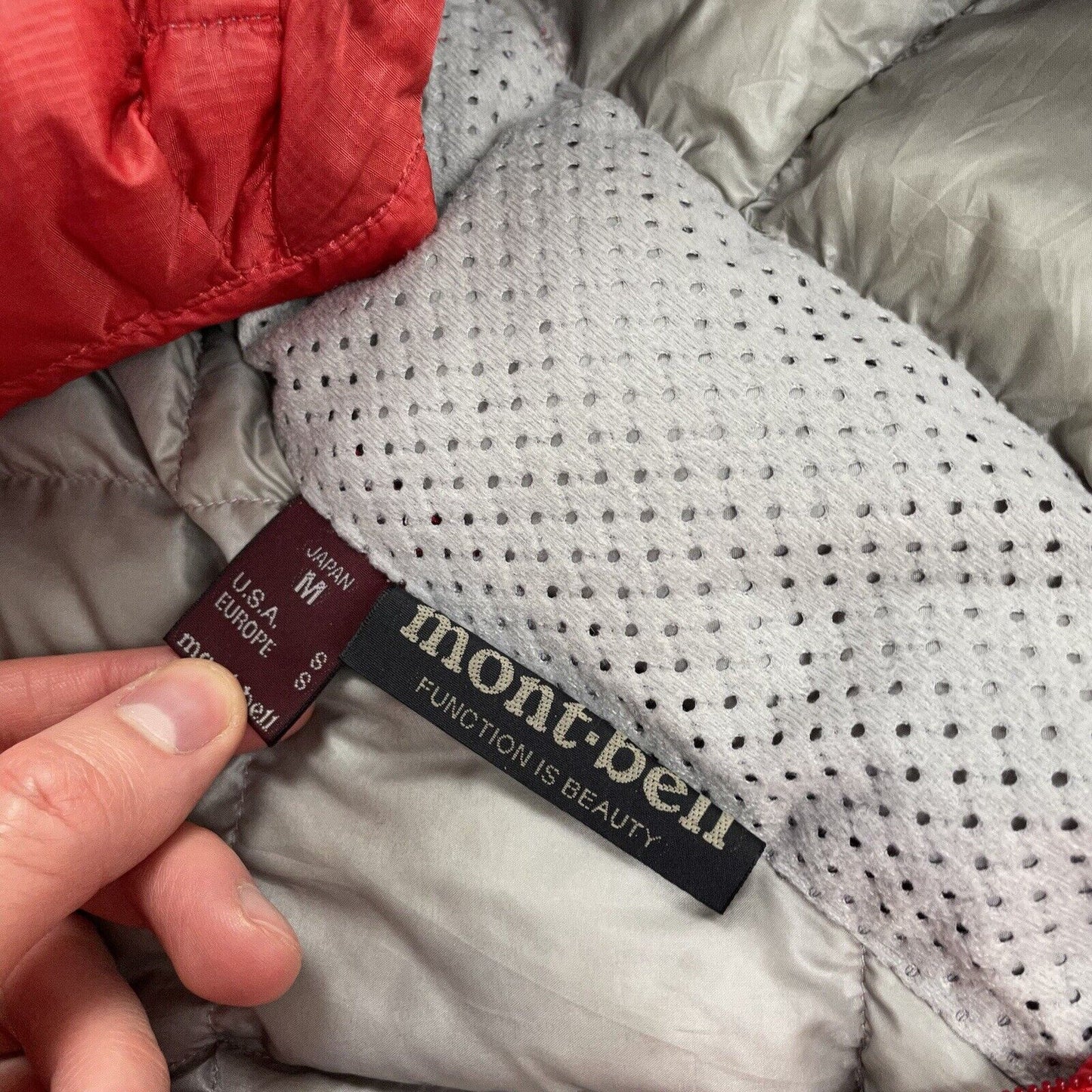 Montbell Diamond Stitch Puffer, Size Small Women's | Montbell, Red