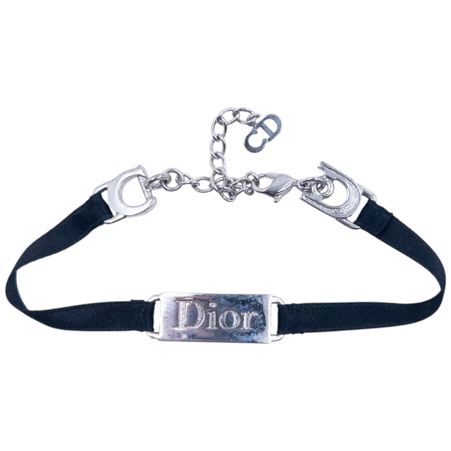 Vintage 2000s Dior By John Galliano Ribbon Bracelet | O/S, Black