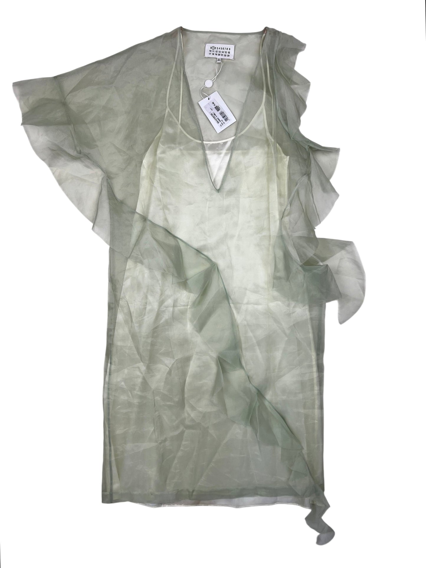 Maison Margiela S/S 2017 sheer silk dress | Green, Green