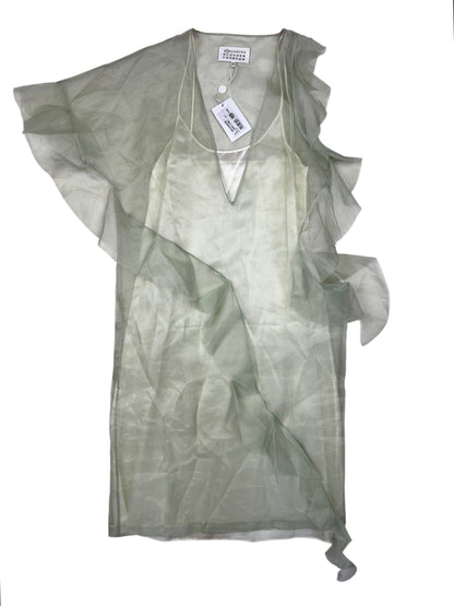 Maison Margiela S/S 2017 sheer silk dress | Green, Green