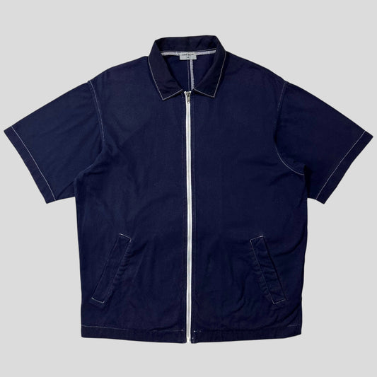CDG Homme 1999 Zip-up Boxy Cotton Pocket Shirt - M