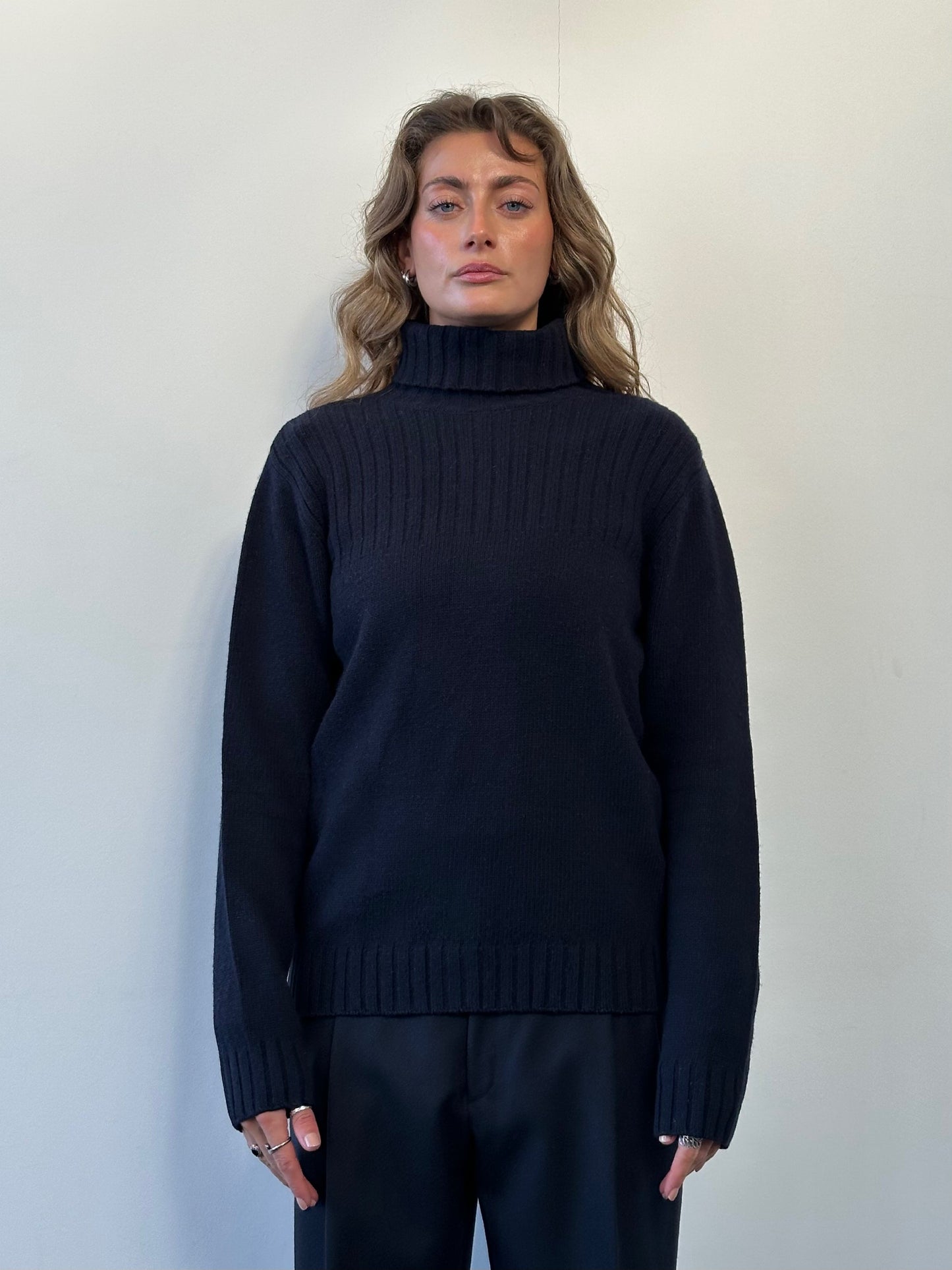 Barbour Pure Wool Roll Neck Jumper - M