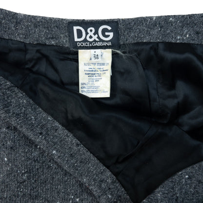 Vintage 2000s Dolce & Gabbana Wool Skirt Womens Size W24 | W24, Grey