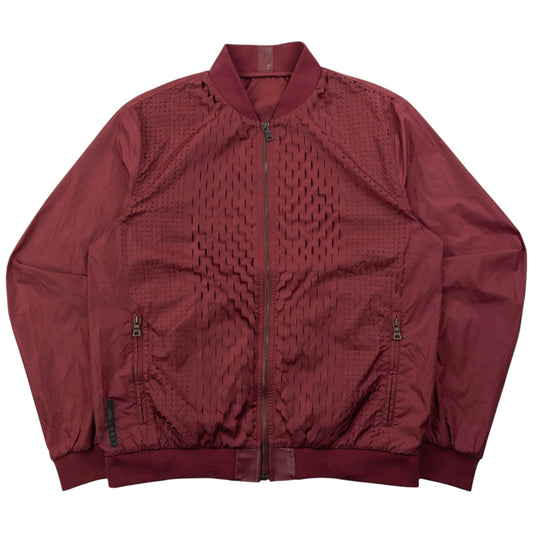 Vintage 2014 Prada Sport Laser-Cut Bomber Jacket Size S | Small, Red