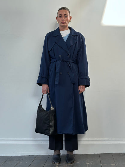 London Fog Wool Belted Trench Coat - XL