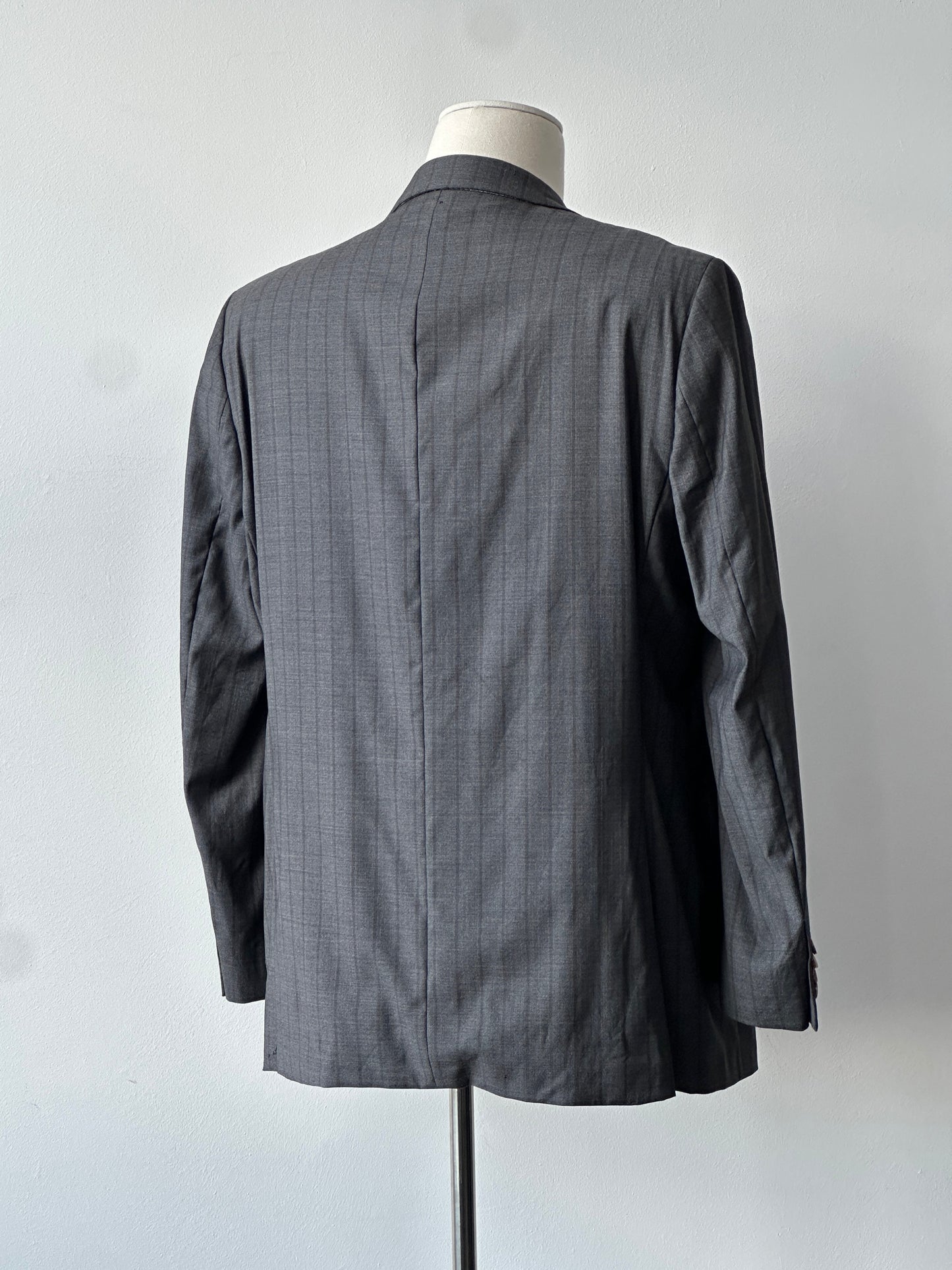 Loro Piana x Barnys 1990s Pure Wool Striped Single Breasted Blazer - 44R