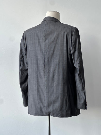 Loro Piana x Barnys 1990s Pure Wool Striped Single Breasted Blazer - 44R
