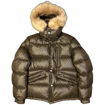 Camp 7 Fur Hood Puffer Jacket In Brown ( M )