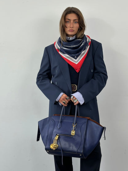 Italian Vintage 1990s Pure Tasmanian Wool Double Breasted Blazer - 42R/XL