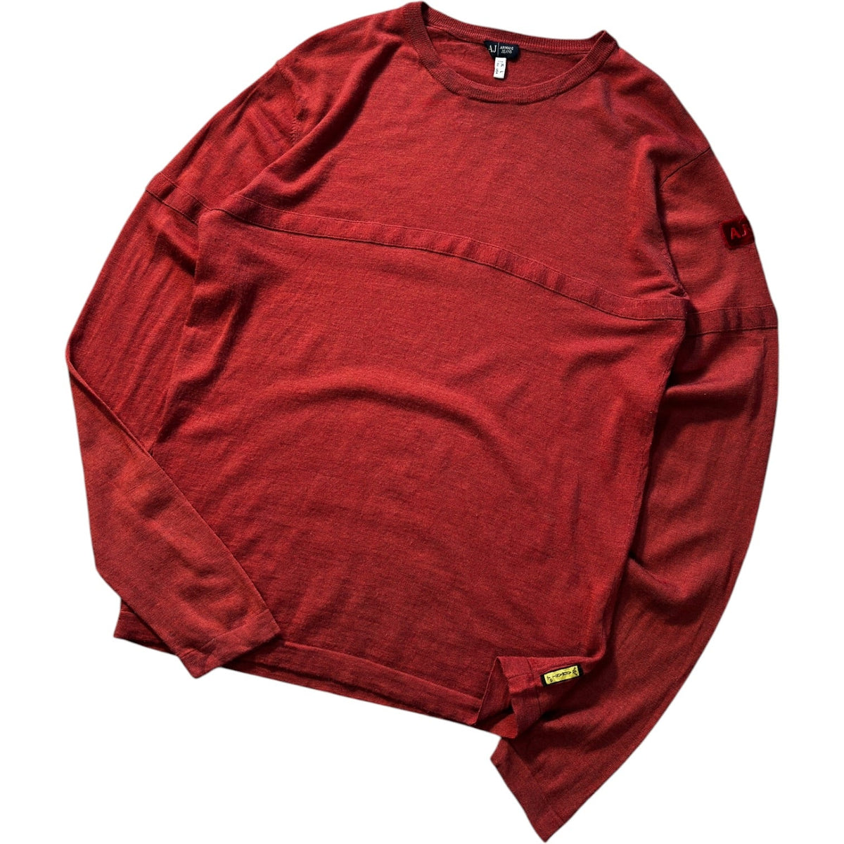 Armani Jeans 00’s Lightweight Lana Wool Jumper M | Medium, Red