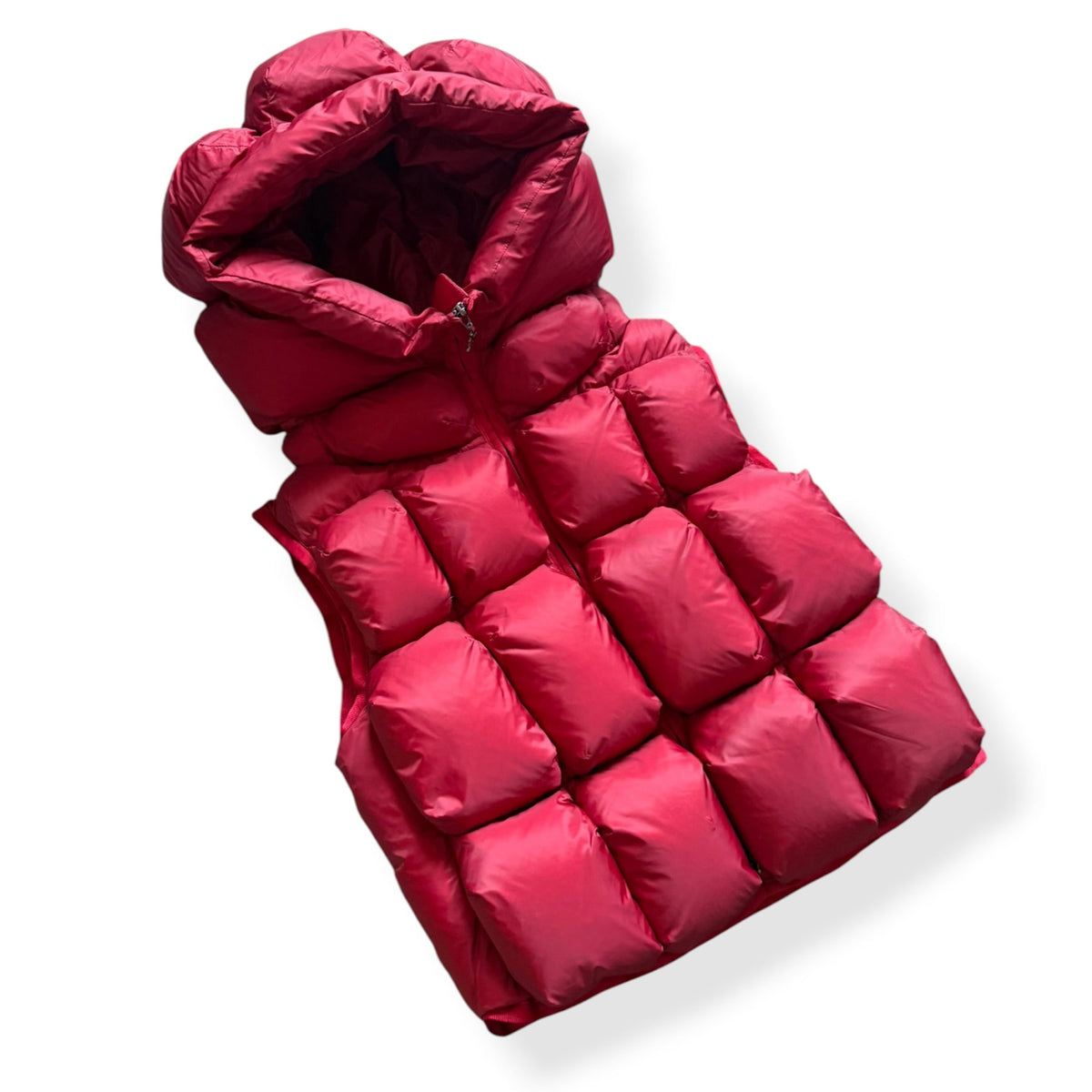2013 Marithe + Francois Girbaud 'Parkachu' Gilet (S) | Small, Red