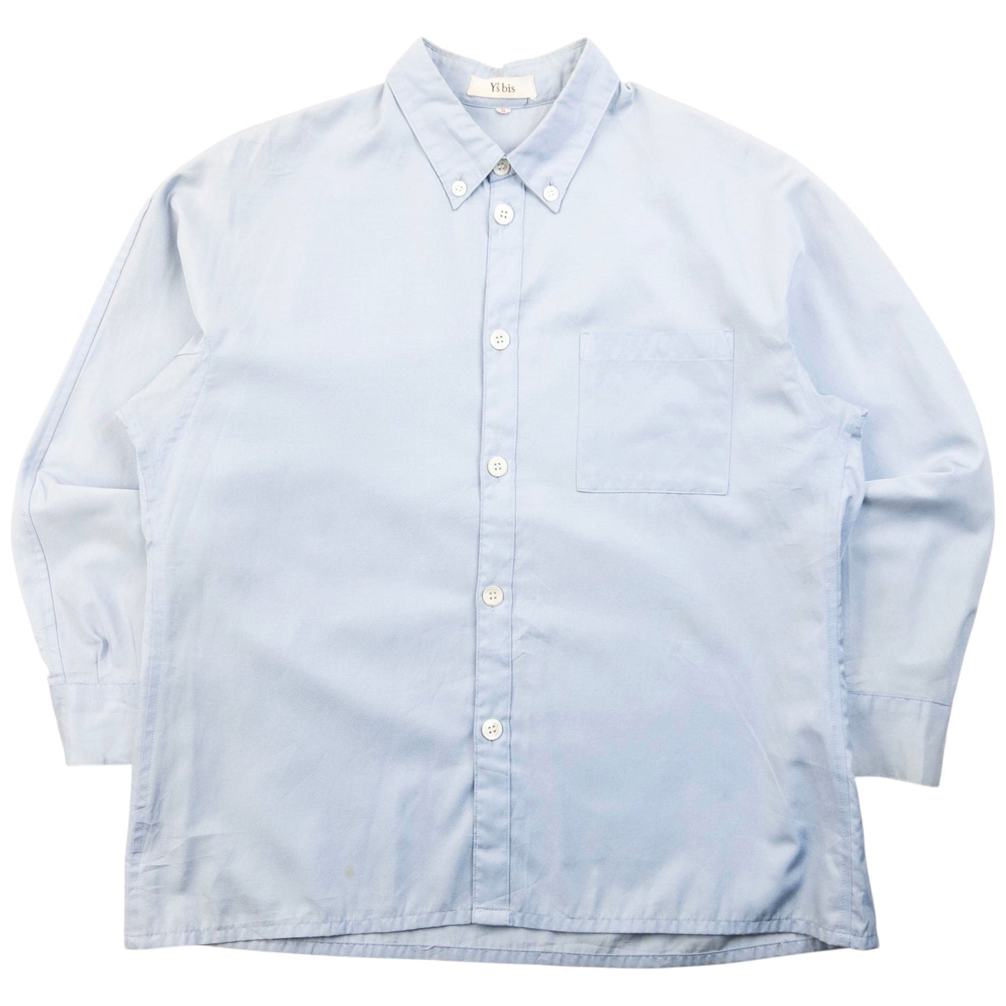 Vintage 90s Yohji Yamamoto Long Sleeve Button Up Shirt Size XS | XS, Blue