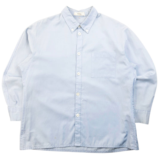 Vintage 90s Yohji Yamamoto Long Sleeve Button Up Shirt Size XS | XS, Blue