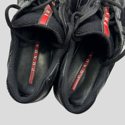 Prada Americas Cups Triple Black Leather - UK8.5/9