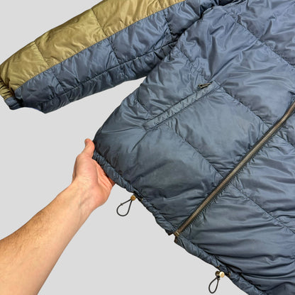 Prada Milano 2012 Leather Reversible Triangle Logo Nylon Puffer Jacket - L | Default Title, Multicoloured