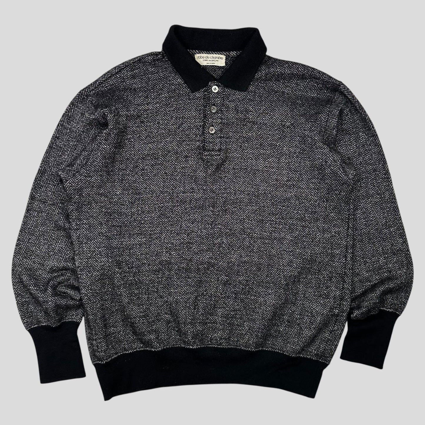 CDG 80’s Robe de Chambre Herringone Collared Knit - S