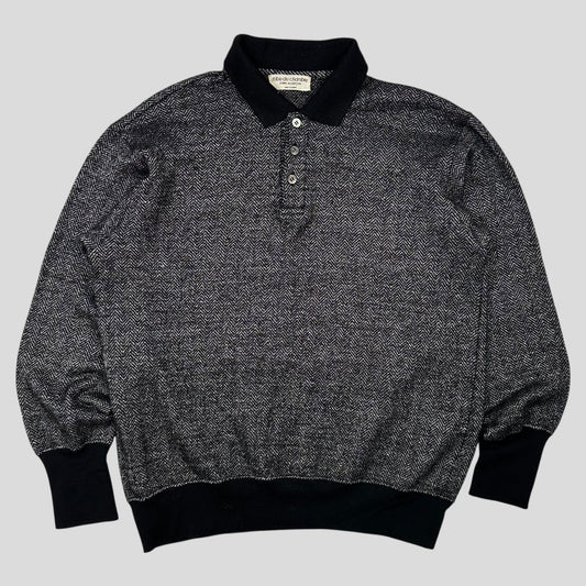 CDG 80’s Robe de Chambre Herringone Collared Knit - S