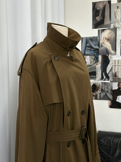 London Fog 1980s High Neck Belted Trench Coat - XXL