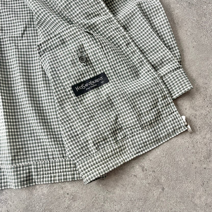 YSL 2000s lightweight check harrington jacket (L)