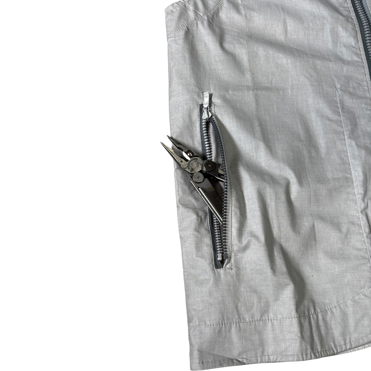 Maharishi 1999 Asymmetric Water Repellent Vest Jacket L | Large, Grey