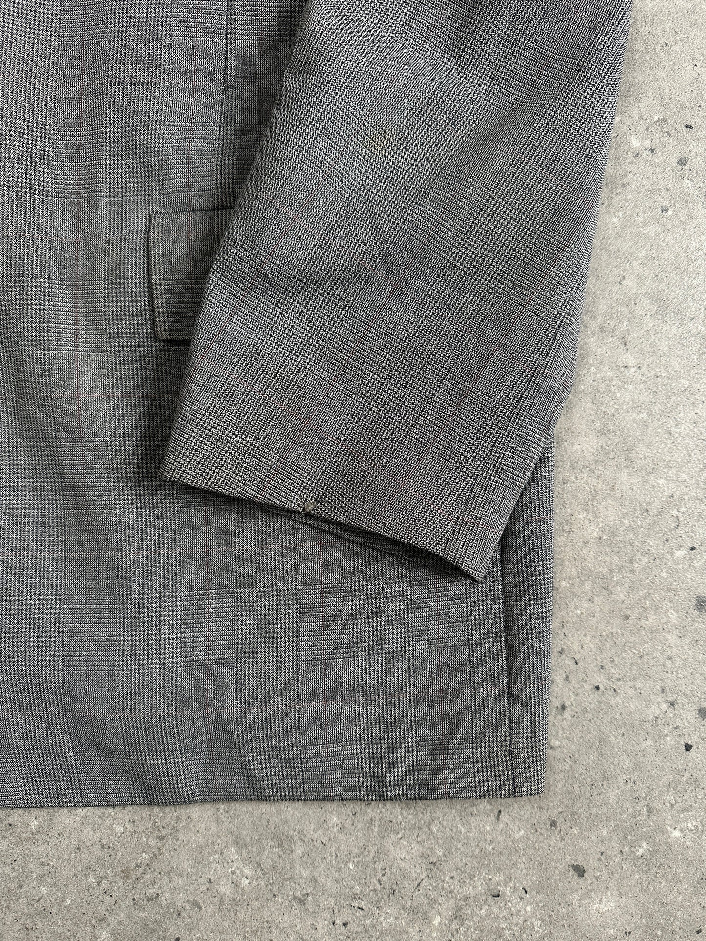 Christian Dior Monsieur 1990s Wool Check Single Breasted Blazer - 42R/XL