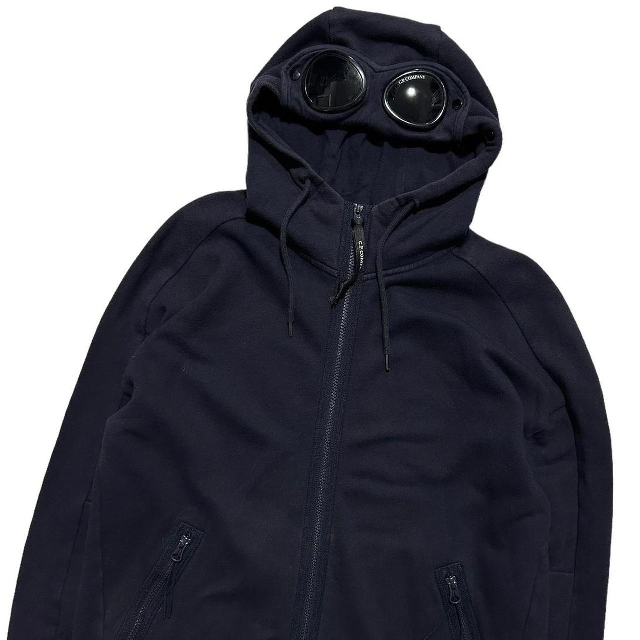 CP Company Dark Blue Full Zip Goggle Hoodie