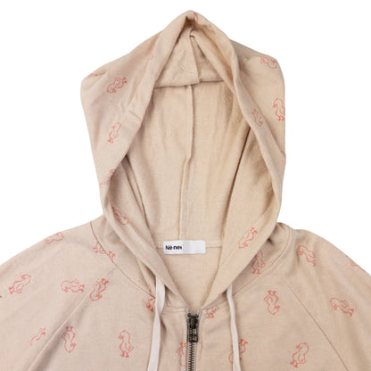 Vintage Ne-Net By Issey Miyake Duckling Pattern Zip Up Hoodie Size S