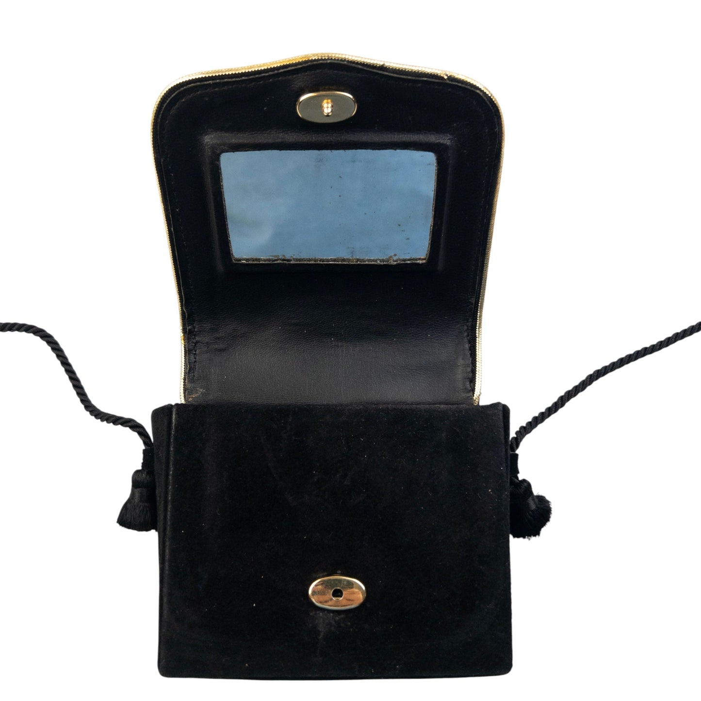 Vintage 90s YSL Yves Saint Laurent Suede Mini Crossbody Bag | O/S, Multicoloured