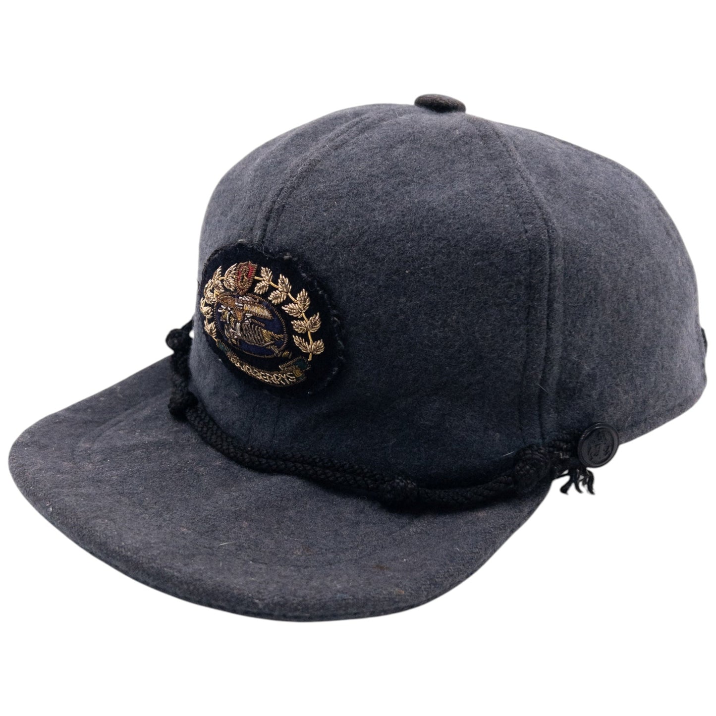 Vintage 90s Burberry Crest Wool Hat | O/S, Grey