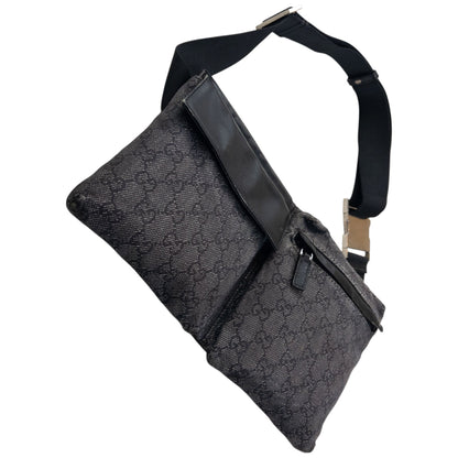 Vintage 2000s Gucci Monogram Crossbody Bag | O/S, Black