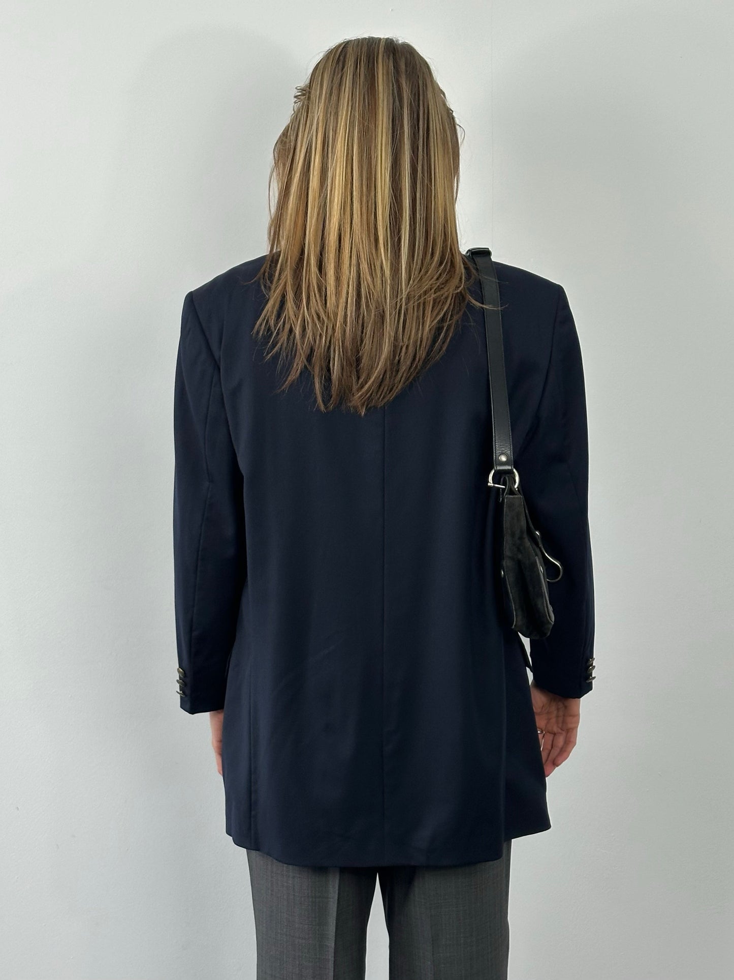 Yves Saint Laurent 1980s Bespoke Button Pure Wool Double Breasted Blazer - XL/XXL