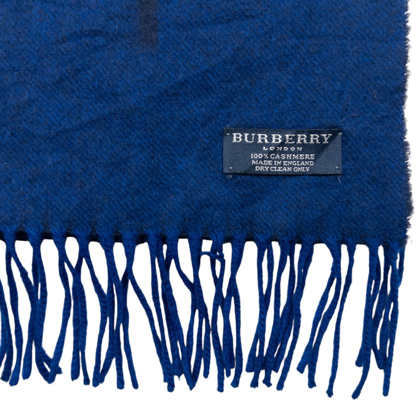 Vintage Burberry Cashmere Tassel Scarf