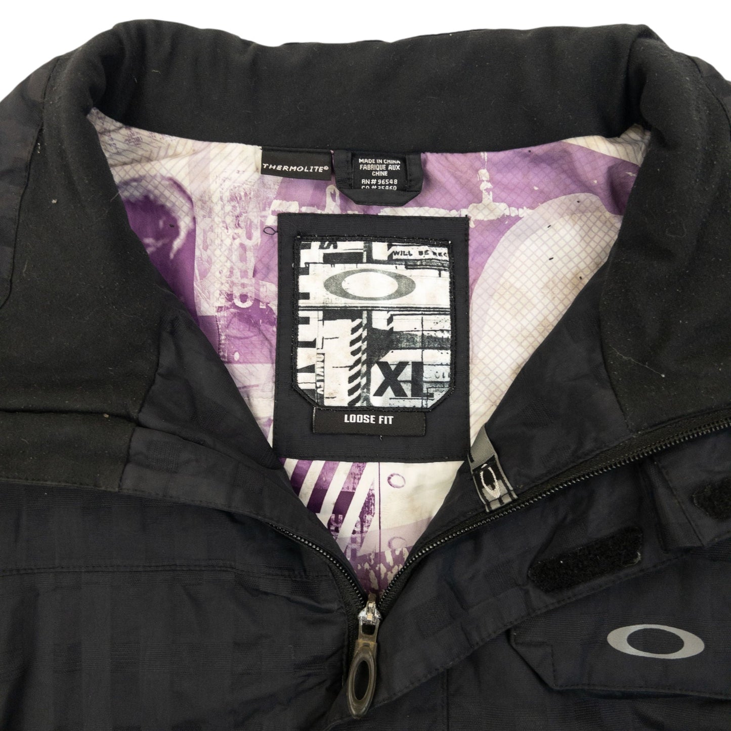 Vintage 2000s Oakley Zip Up Snowboarding Jacket Size XL | XL, Black