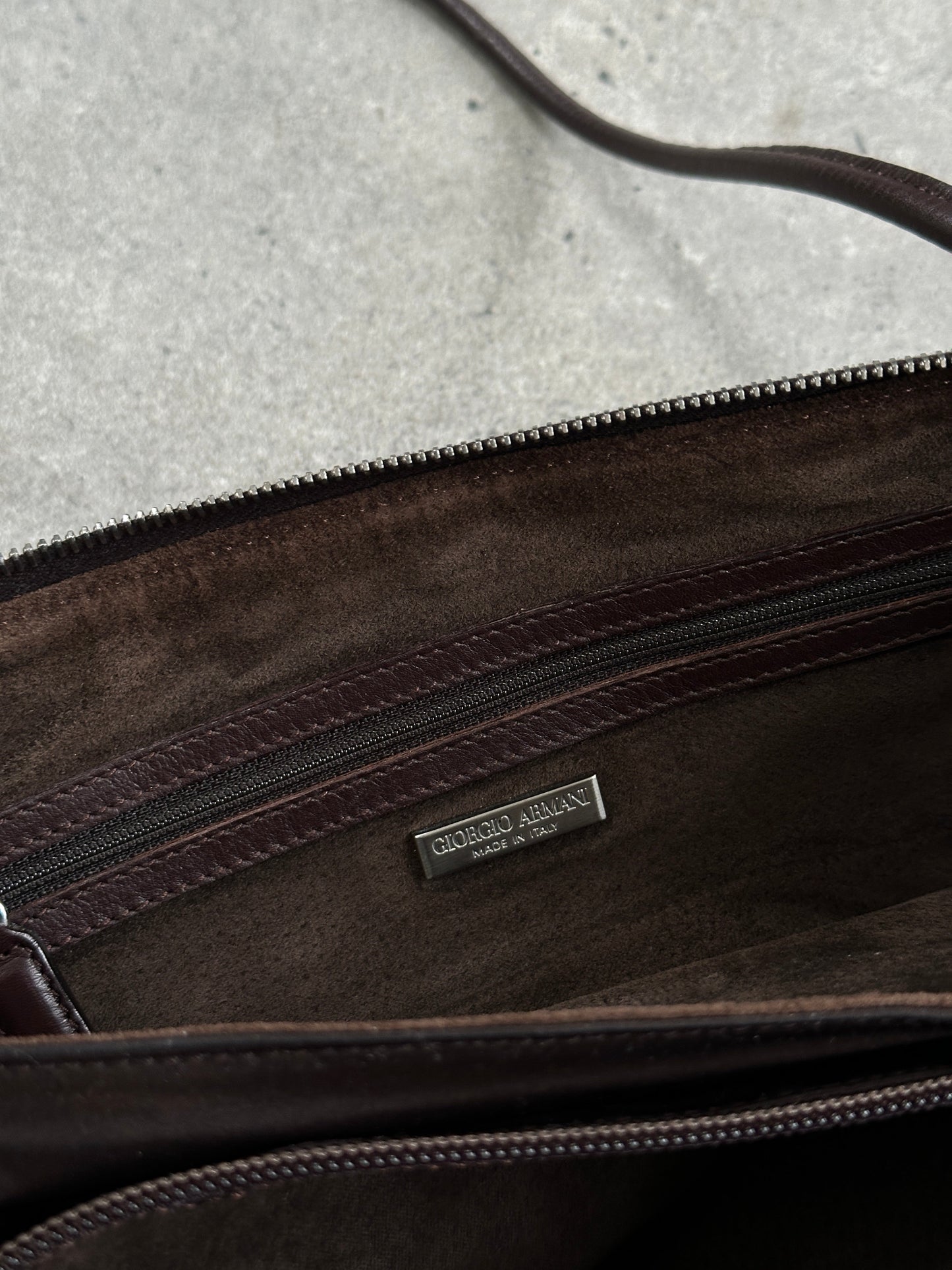 Giorgio Armani 1990s Leather Minimal Shoulder Bag