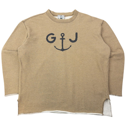 Vintage 90s Gaultier Jean's Graphic Sweatshirt Size M | Medium, Beige