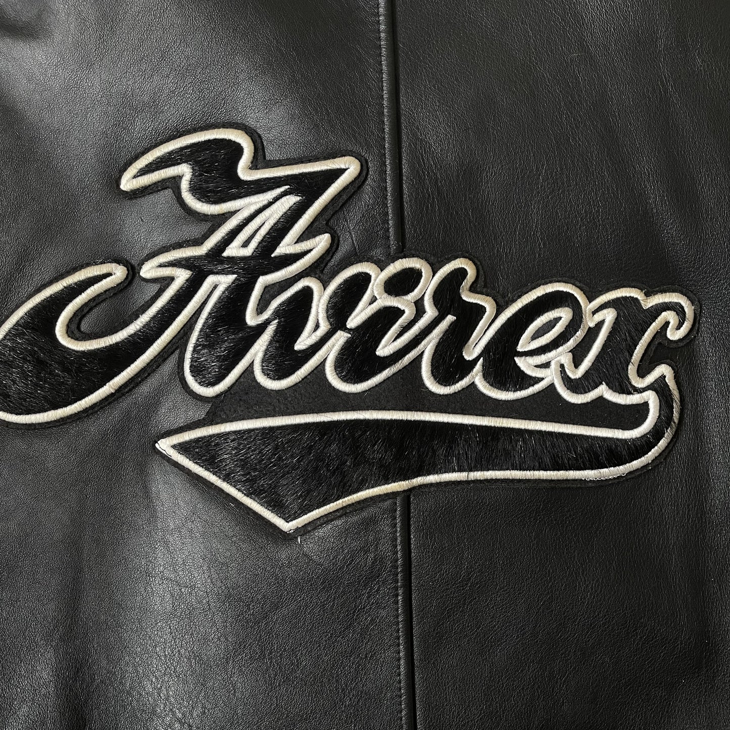 Avirex Spell Out Leather Varsity Jacket - M | Medium, Red