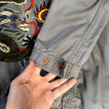 Maharishi 00’s Dragon Embroidered M-65 Field Jacket L | Large, Multicoloured