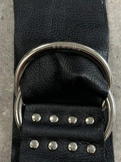 Gianni Versace Versus 1990s Leather Chunky Belt