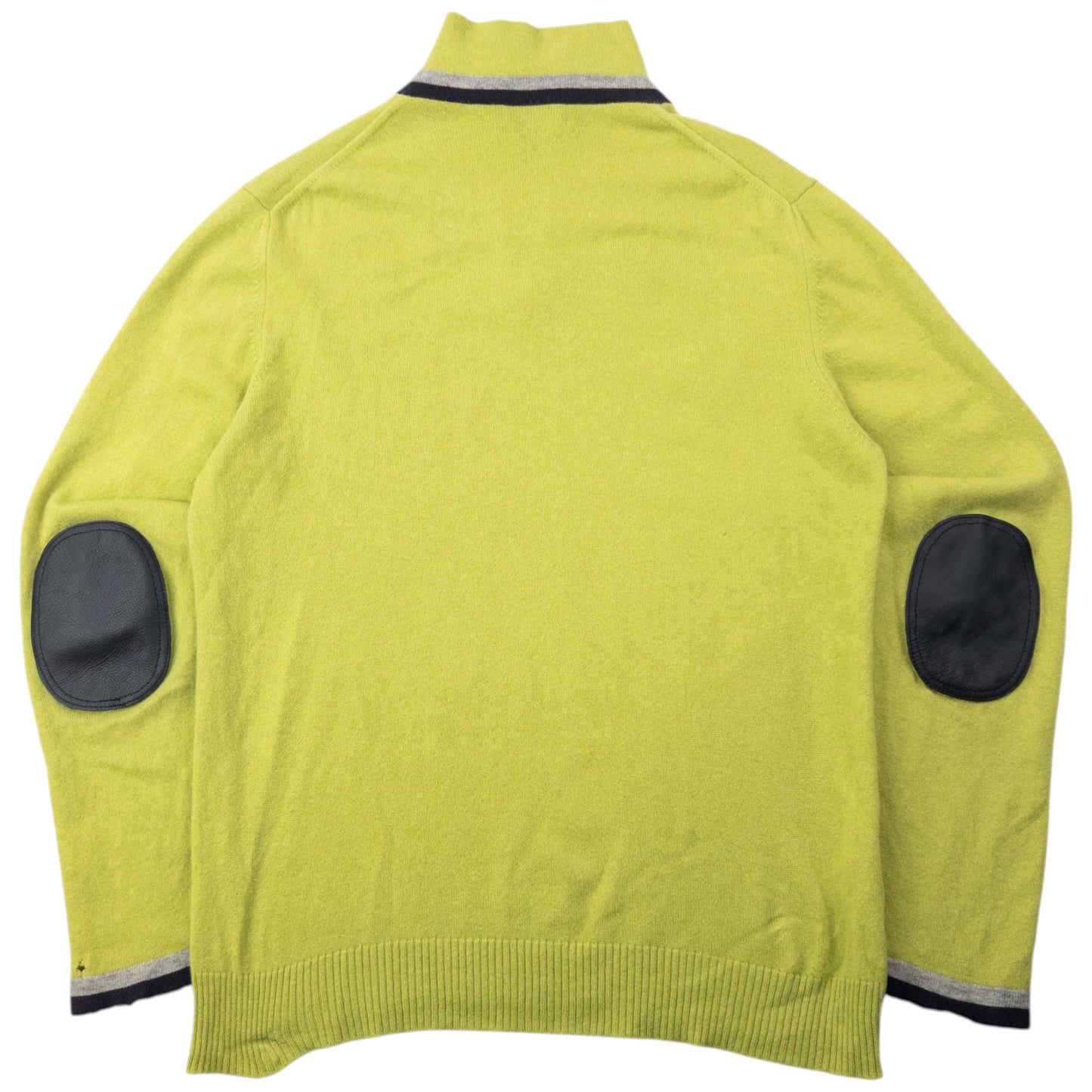 Vintage 90s Hermès Q Zip Cashmere Jumper Size XL | Medium, Green
